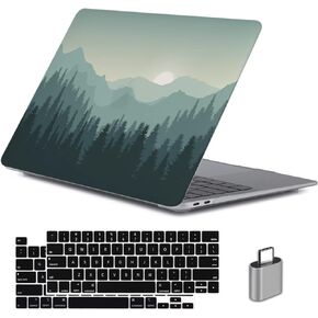 LanBaiLan Compatible for MacBook Pro 13 inch with Touch Bar 2022 2021 2020 2019 2018 2017 2016 Release M1 M2 A2338 A2289 A2251 A2159 A1989 A1706 A1708 Protective Case & Keyboard Cover, Paint Flower