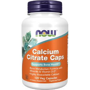 NOW Foods Supplements, Calcium Citrate with Vitamin D, Magnesium, Zinc, Copper, and Manganese, 120 Veg Capsules
