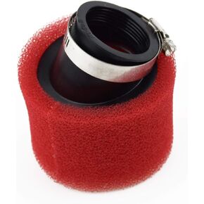 HIAORS Red 42mm Angled Foam Pod Air Filter 125cc 140cc 140 200cc CRF KLX Pit Dirt Bike GY6 150cc Moped Parts