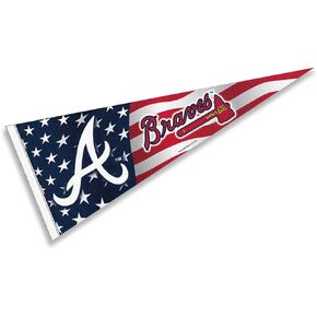Braves Nation USA Stars and Stripes Pennant Full Size Pennant Flag