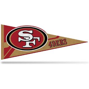 Rico Industries NFL Football Shape Cut Soft Felt Pennant - EZ to Hang - Home Décor (Game Room, Man Cave, Bed Room)