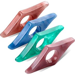 4 Pcs Thumb Book Page Holder Resin Thumb Book Holder Book Page Holders for Reading Book Opener Holder Thumb Ring Book Accessories for Book Lovers Readers Student Teacher Gifts(4 Colors）