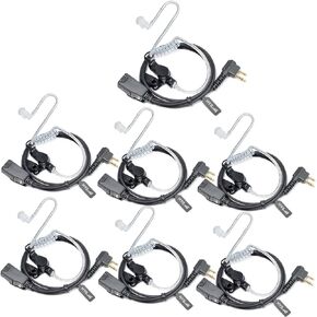 HYS 1 Wire CLS1110 CLS1410 Radio Earpiece with Mic, Law Enforcement Surveillance Kit Acoustic Tube Headset for CP200D CP100D R2 CP185 BPR40 DTR700 DTR650 RDU4100 RMU2040 RMU2080D Motorola Radio