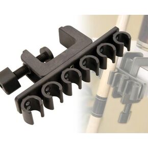 Portable 6 Cue Rack Pool/Billiards Stick Holder - Black