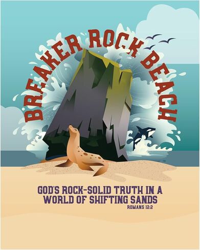 VBS 2024 Breaker Rock Beach حزمة مرئية مكونة من 8 ملصقات in Kuwait