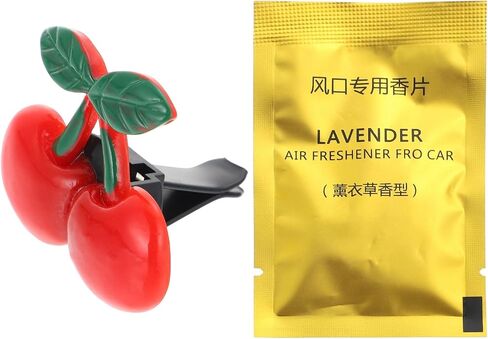 مشابك تهوية معطر هواء بالكرز من الأكريليك اللطيفة - زينة قلادة ممتعة للسيارة لنشر الرائحة والديكور الداخلي in Saudi Arabia