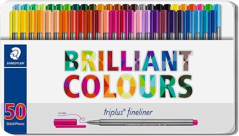 STAEDTLER triplus 0.3 mm 334 Fineliner Superfine Point Pen, Assorted Flamingo Colours, Pack of 6 in Saudi Arabia
