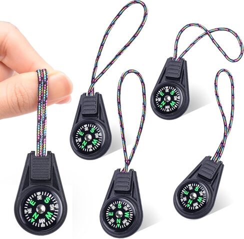 Mini Compass for Kids Compass Keychain，Button Compass Bulk Kit，Paracord Hiking Survival Small Compasses，Kids Scout Compass (5pcs Black) in Saudi Arabia