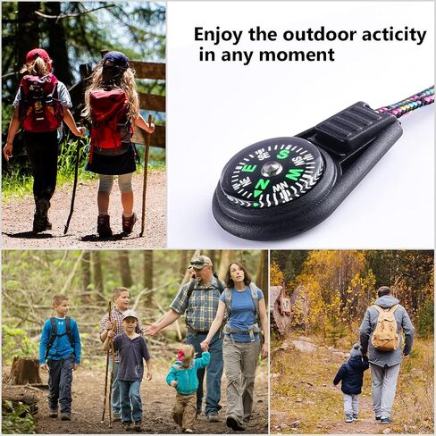Mini Compass for Kids Compass Keychain，Button Compass Bulk Kit，Paracord Hiking Survival Small Compasses，Kids Scout Compass (5pcs Black) in Saudi Arabia