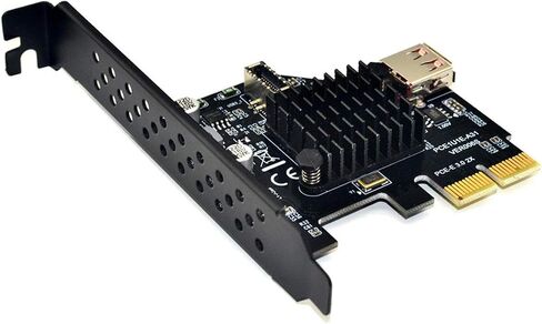 مقبس اللوحة الأمامية Cablecc USB 3.1 ومحول بطاقة USB 2.0 إلى PCI-E السريع للوحة الأم in Saudi Arabia