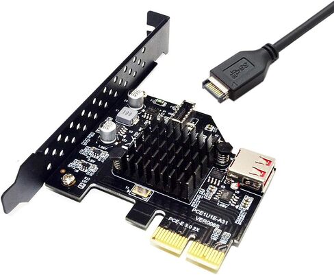 مقبس اللوحة الأمامية Cablecc USB 3.1 ومحول بطاقة USB 2.0 إلى PCI-E السريع للوحة الأم in Saudi Arabia