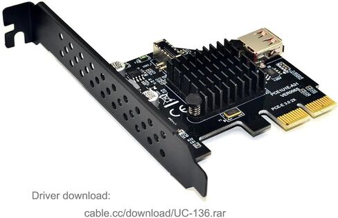 مقبس اللوحة الأمامية Cablecc USB 3.1 ومحول بطاقة USB 2.0 إلى PCI-E السريع للوحة الأم in Saudi Arabia