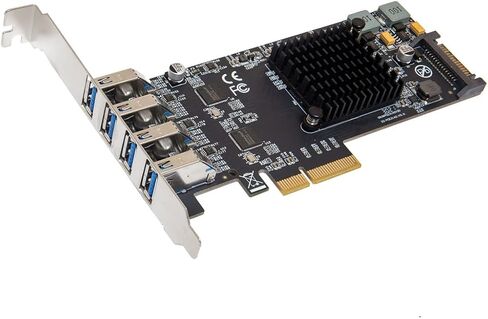 IO CREST USB-C 3.2 Gen 2x2 Type-C 20 Gbps PCI-e Gen 3 x4 Expansion Card SATA Powered ASMedia ASM3242 in Saudi Arabia