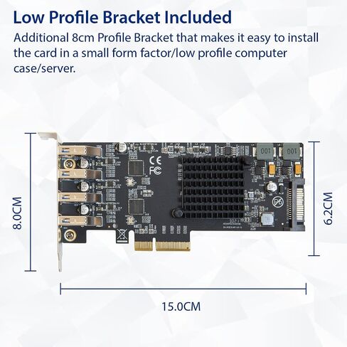IO CREST USB-C 3.2 Gen 2x2 Type-C 20 Gbps PCI-e Gen 3 x4 Expansion Card SATA Powered ASMedia ASM3242 in Saudi Arabia