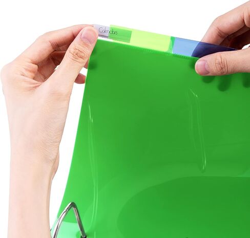 أمازون بيسيكس 3 فواصل حلقات مع 8 علامات تبويب، فواصل بلاستيكية، حزمة من 12 مجموعة (إجمالي 96 فواصل)، أخضر in Kuwait