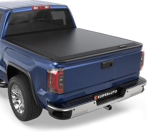 Quad Soft 6.5FT Truck Bed Tonneau Cover Compatible for 2007-2013 Chevy Silverado 1500 /GMC Sierra 1500 Fleetside On Top -78 Inch in Saudi Arabia