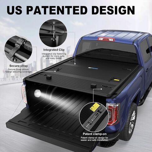 Quad Soft 6.5FT Truck Bed Tonneau Cover Compatible for 2007-2013 Chevy Silverado 1500 /GMC Sierra 1500 Fleetside On Top -78 Inch in Saudi Arabia