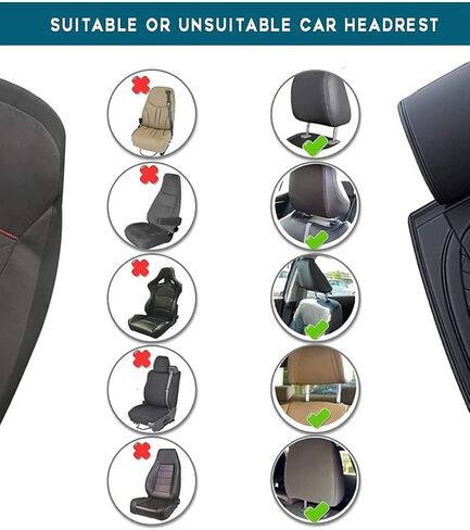 قطعتان من أغطية مسند رأس السيارة لحرب النجوم دارث فيدر ناعمة قابلة للتنفس ومطاطة عالمية لغطاء مقعد السيارة ملحقات أغطية مسند الرأس من القماش لمعظم السيارات وشاحنات الدفع الرباعي in Kuwait