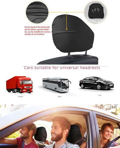 قطعتان من أغطية مسند رأس السيارة لحرب النجوم دارث فيدر ناعمة قابلة للتنفس ومطاطة عالمية لغطاء مقعد السيارة ملحقات أغطية مسند الرأس من القماش لمعظم السيارات وشاحنات الدفع الرباعي in Kuwait