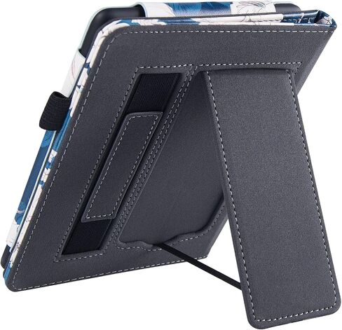 BOZHUORUI Stand Case for 6.8" Kindle Paperwhite (11th Generation - 2021) and Kindle Paperwhite Signature Edition - PU Leather Folio Sleeve Cover with Hand Strap/Auto Wake/Sleep, Apricot Blossom in Saudi Arabia