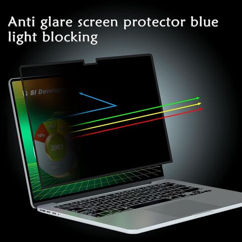 شاشة خصوصية MacBook Pro 14، واقي شاشة للخصوصية متوافق مع (2023-2021) MacBook Pro مقاس 14.2 بوصة M1 Pro/M1 Max (A2779/A2442)، مضاد للتجسس، عالي الدقة، مضاد لبصمات الأصابع، مضاد للضوء الأزرق، قابل للإزالة in Kuwait