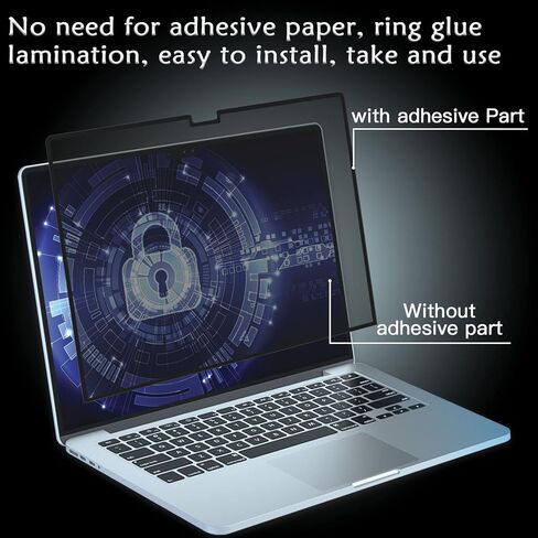 شاشة خصوصية MacBook Pro 14، واقي شاشة للخصوصية متوافق مع (2023-2021) MacBook Pro مقاس 14.2 بوصة M1 Pro/M1 Max (A2779/A2442)، مضاد للتجسس، عالي الدقة، مضاد لبصمات الأصابع، مضاد للضوء الأزرق، قابل للإزالة in Kuwait