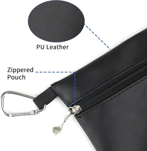 حقيبة تي شيرت جولف KOFULL، مقاس 5.91 × 4.45 بوصة بسحاب احترافي من البولي يوريثان، حقيبة حمل الكرة/حامل الكرة مع مشبك معدني، ملحقات حقيبة الجولف in Kuwait