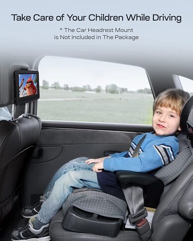 مشغل DVD محمول YOTON مقاس 9.5 بوصة، بطارية مدمجة لمدة 4-6 ساعات، شاشة HD دوارة 7.5 بوصة، للأطفال والسيارة، يدعم مزامنة الشاشة مع التلفزيون، ويدعم بطاقة SD/USB/تنسيقات الأقراص المتعددة in Kuwait