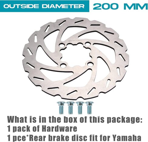 ATV Brake Rotor Rear Disc with Bolts Compatible with Yamaha Raptor 700 700R YFM700R 2006-2023,YFZ450R 2009-2023,YFZ450 2006-2013,YFZ450X 2010-2011,1S3-2582W-20-00,1PE-F582W-00-00 in Saudi Arabia