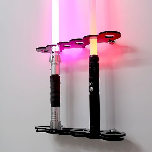 Lightsaber Stand Lightsaber Rack Wall Vertical Display Lightsaber Stand Light Saber Wall Mount Holder (Black 6 Holes) in Saudi Arabia