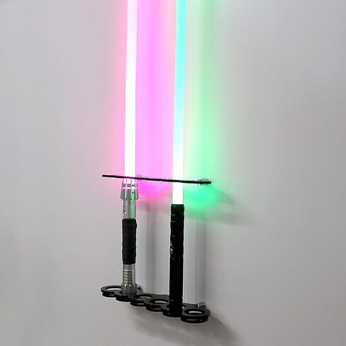 Lightsaber Stand Lightsaber Rack Wall Vertical Display Lightsaber Stand Light Saber Wall Mount Holder (Black 6 Holes) in Saudi Arabia
