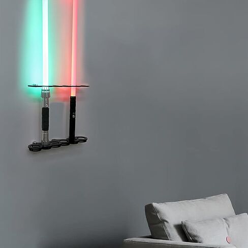 Lightsaber Stand Lightsaber Rack Wall Vertical Display Lightsaber Stand Light Saber Wall Mount Holder (Black 6 Holes) in Saudi Arabia
