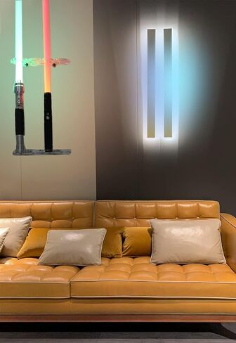 Lightsaber Stand Lightsaber Rack Wall Vertical Display Lightsaber Stand Light Saber Wall Mount Holder (Black 6 Holes) in Saudi Arabia