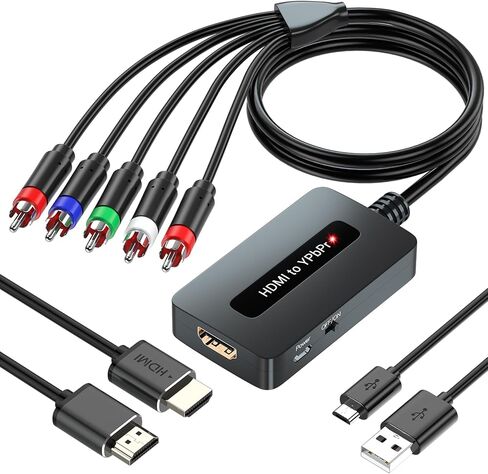 محول HDMI إلى مكون، محول 1080P HDMI إلى YPbPr، محول مكونات HDMI لـ DVD/STB/PS3/PS4 للعرض على التلفزيون التقليدي مع إدخال المكونات (لا يدعم 4k) in Saudi Arabia