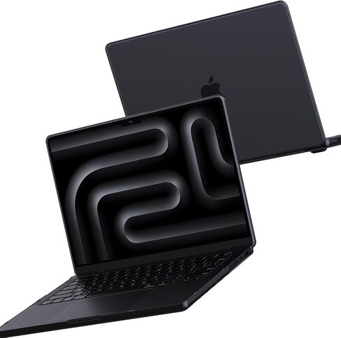 متوافق مع حافظة MacBook Pro 16 بوصة 2023-2021 M3 Pro/Max A2991 M2 A2780 M1 A2485 [يطابق اللون الأصلي بنسبة 100%] [رفيع علمي] غطاء حماية صلب للكمبيوتر المحمول - أسود شفاف in Saudi Arabia