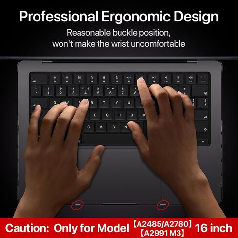 متوافق مع حافظة MacBook Pro 16 بوصة 2023-2021 M3 Pro/Max A2991 M2 A2780 M1 A2485 [يطابق اللون الأصلي بنسبة 100%] [رفيع علمي] غطاء حماية صلب للكمبيوتر المحمول - أسود شفاف in Saudi Arabia