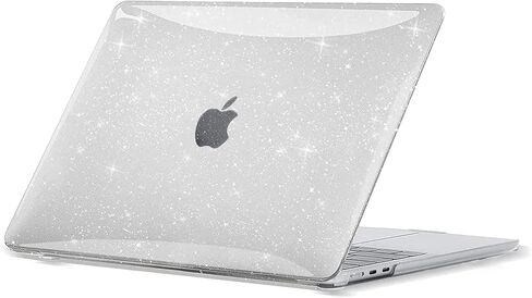 BlueSwan Compatible for 2022-2024 MacBook Air 13 inch Case M3 M2 A3113 A2681, for 13.6" Sparkly Hard Shell Case&Keyboard Cover&Storage Bag&Polishing Cleaning Cloth, Glitter Clear in Kuwait