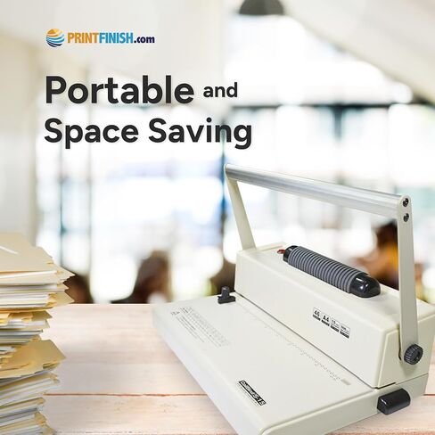 PrintFinish Coilbind S15 مع أداة إدخال الملف الكهربائي، آلة تثقيب وتجليد يدوية 4:1 - ربط العروض التقديمية والمستندات بشكل احترافي - طلاء الطباعة - آلة قوية ومتينة in Saudi Arabia