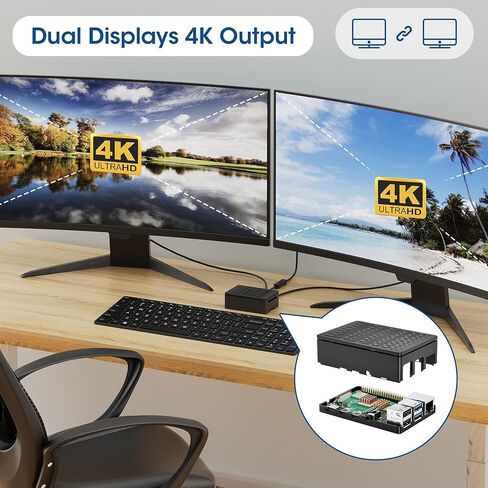 RasTech Raspberry Pi 4 4GB Model B 1.5GHz Quad-core Cortex-A72 64-bit,Support Dual 4K Display,PoE Enable,40-pin GPIO,Wireless LAN 2.4 GHz,Bluetooth 5.0,USB-C Power Supply Port in Kuwait