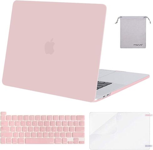 MOSISO Compatible with MacBook Pro 16 inch Case 2020 2019 Release A2141 with Touch Bar Touch ID, Protective Plastic Hard Shell Case & Keyboard Cover & Screen Protector & Storage Bag, Black in Kuwait