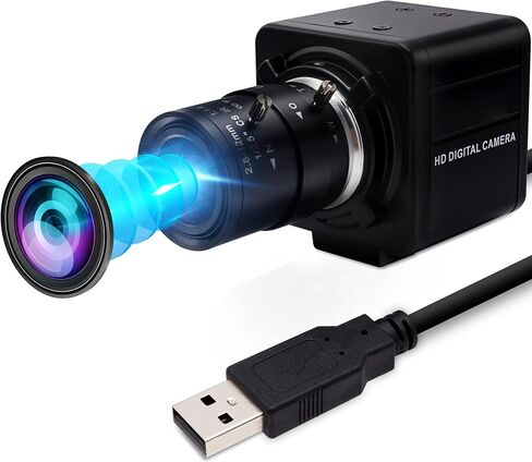 كاميرا USB 1080 بكسل عالية السرعة 260 إطارًا في الثانية 5-50 مم 10X عدسة تكبير بصري 2 ميجابيكسل USB كاميرا ويب يدوية تكبير وتصغير عن قرب، كاميرا جولف سوينغ لمؤتمر الكمبيوتر UVC لـ Raspberry Pi Windows Mac in Kuwait