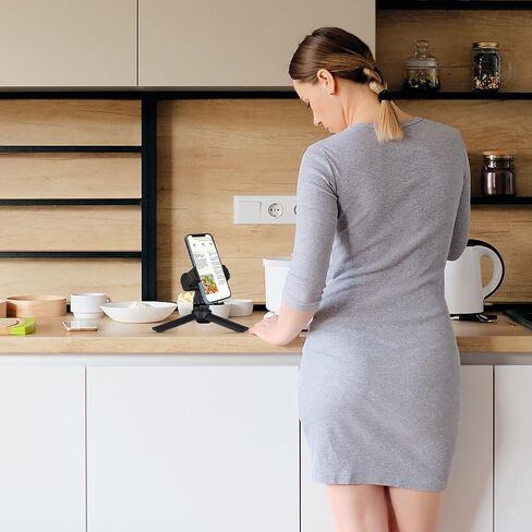 iPhone Desk Stand | Stream & Watch Movies in Bed | Fits Cellphones 2.3-3.4" Wide, (Black) in Kuwait