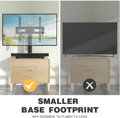 حامل تلفزيون TAVR عالمي على سطح الطاولة لتلفزيونات بشاشة مسطحة LED LCD مقاس 27-60 بوصة، قاعدة حامل تلفزيون قابلة للتعديل مع قاعدة من الزجاج المقسى، حامل تلفزيون بشاشة مسطحة يحمل ما يصل إلى 88 رطلاً، VESA 400x400 مم in Kuwait