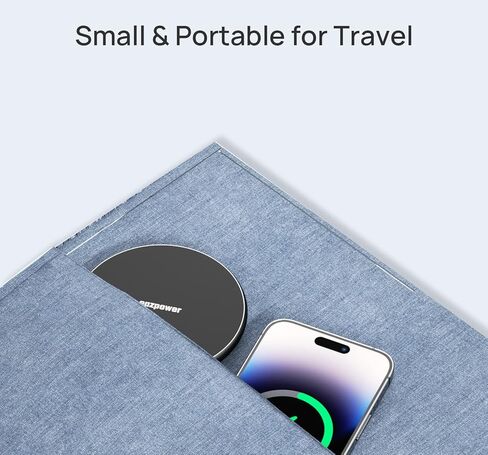Wireless Charger for Thick Cases of 10MM/Popsocket/OtterBox, Phone Charger Pad, 15W Max Wireless Charging Pad Compatible with iPhone 15 Pro Max/14/13/12/11/Samsung Galaxy S23 (with Adapter) in Saudi Arabia