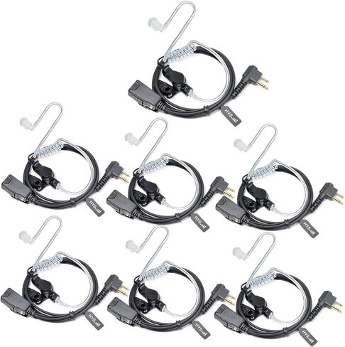 HYS 1 Wire CLS1110 CLS1410 Radio Earpiece with Mic, Law Enforcement Surveillance Kit Acoustic Tube Headset for CP200D CP100D R2 CP185 BPR40 DTR700 DTR650 RDU4100 RMU2040 RMU2080D Motorola Radio in Saudi Arabia