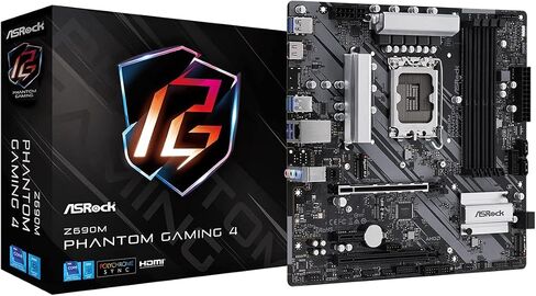 ASROCK Z690M Phantom Gaming 4 Supports 12th Gen Intel® Core™ Processors (LGA1700) Motherboard in Saudi Arabia