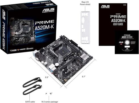 اللوحة الأم ASUS PRIME A320M-K AMD Ryzen AM4 DDR4 HDMI VGA M.2 USB 3.1 Micro-ATX in Saudi Arabia