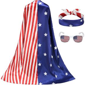 زي العلم الأمريكي كيب الولايات المتحدة الأمريكية زي وطني ملحق للاحتفال بيوم الاستقلال في الرابع من يوليو in Kuwait