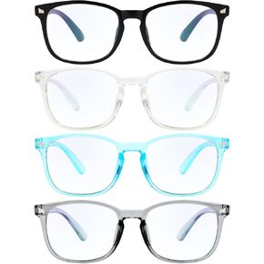 MIGSIR 6 Pack Blue Light Blocking Glasses for Computer Gaming, Fashion Fake Anti Eye Strain Eyeglasses for Women Men (6 Pack Mix-10 w/leather case)