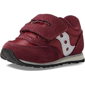 حذاء Saucony Jazz Hook & Loop الرياضي (طفل صغير/طفل صغير) عنابي/أبيض 4 طفل صغير M